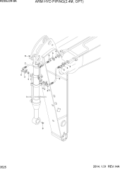 ARM HYD PIPING(2.4M, OPT)