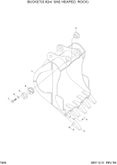 BUCKET(0.92M3 SAE HEAPED, ROCK)