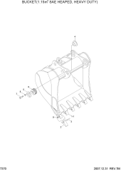 BUCKET(1.15M3 SAE HEAPED, HEAVY DUTY)