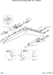 BOOM HYD PIPING(5.85M, STD, -#0935)