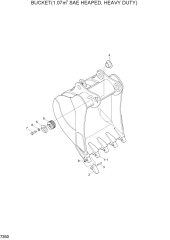 BUCKET(1.07M3 SAE HEAPED, HEAVY DUTY)