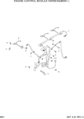 ENGINE CONTROL MODULE HARNESS(#0081-)
