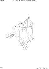 BUCKET(5 TEETH, HEAVY DUTY)