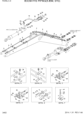 BOOM HYD PIPING(5.85M, STD)