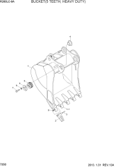 BUCKET(5 TEETH, HEAVY DUTY)