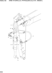 ARM HYDRAULIC PIPING(W/COLD KIT, #0008-)