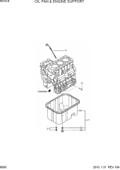 OIL PAN & ENGINE SUPPORT