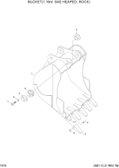 BUCKET(1.16M3 SAE HEAPED, ROCK)