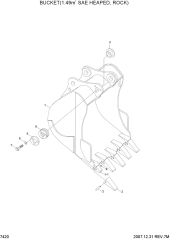 BUCKET(1.49M3 SAE HEAPED, ROCK)