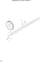 CAMSHAFT & VALVE TAPPETS(-#0111)