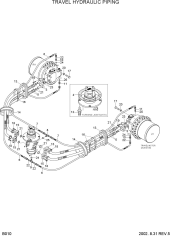 TRAVEL HYDRAULIC PIPING