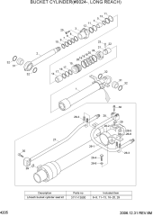 BUCKET CYLINDER(#0024-, LONG REACH)