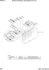 MAIN CONTROL VALVE(5/5, #1172-)
