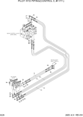 PILOT HYD PIPING(CONTROL 3, #1177-)