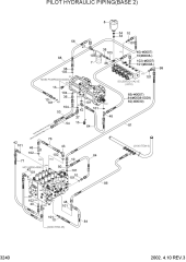 PILOT HYDRAULIC PIPING(BASE 2, -#0111)