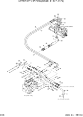 UPPER HYD PIPING(BASE, #1177-1179)