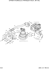 UPPER HYDRAULIC PIPING(ATTACH, -#1176)