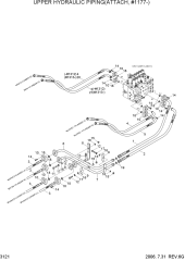 UPPER HYDRAULIC PIPING(ATTACH, #1177-)