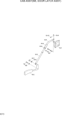 CAB ASSY(6/6, DOOR LATCH ASSY)
