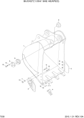 BUCKET(1.03M3 SAE HEAPED)