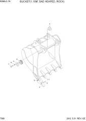 BUCKET(1.15M3 SAE HEAPED, HEAVY DUTY)
