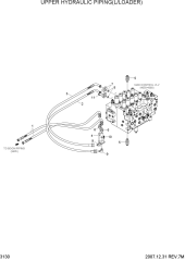 UPPER HYDRAULIC PIPING(L/LOADER, #0061-)