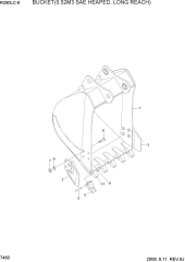 BUCKET(0.52M3 SAE HEAPED, LONG REACH)