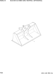 BUCKET(0.55M3 SAE HEAPED, S/FINISING)