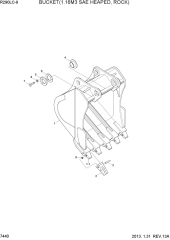 BUCKET(1.16M3 SAE HEAPED, ROCK)