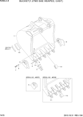 BUCKET(1.27M3 SAE HEAPED, CAST)