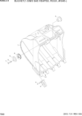 BUCKET(1.33M3 SAE HEAPED, ROCK, #1945-)