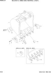 BUCKET(1.38M3 SAE HEAPED, CAST)