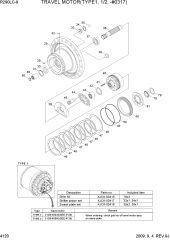 TRAVEL MOTOR(TYPE 1, 1/2, -#0317)