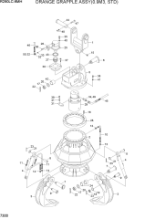 ORANGE GRAPPLE ASSY(0.9M3, STD)