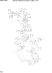 WOOD GRAPPLE ASSY(1.9M3, OPT)