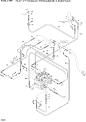 PILOT HYDRAULIC PIPING(BASE 3, ELEV CAB)