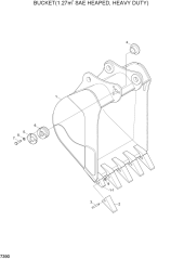 BUCKET(1.27M3 SAE HEAPED,HEAVY DUTY)