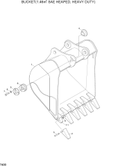 BUCKET(1.46M3 SAE HEAPED,HEAVY DUTY)