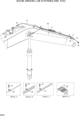 BOOM GREASE LUB SYSTEM(6.25M, STD)