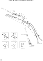 BOOM HYDRAULIC PIPING(LONG REACH)