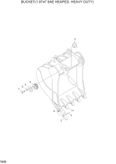 BUCKET(1.07M3 SAE HEAPED, HEAVY DUTY)
