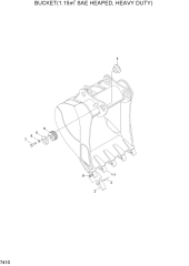 BUCKET(1.15M3 SAE HEAPED, HEAVY DUTY)
