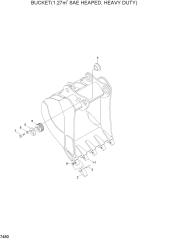 BUCKET(1.27M3 SAE HEAPED, HEAVY DUTY)