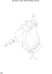 BUCKET(1.49M3 SAE HEAPED, ROCK)