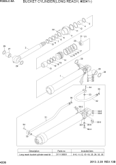 BUCKET CYLINDER(LONG REACH, #0041-)