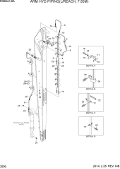 ARM HYD PIPING(L/REACH, 7.85M)