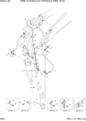 ARM HYDRAULIC PIPING(3.05M, STD)