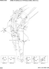 ARM HYDRAULIC PIPING(3.05M, ARCTIC)