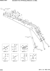 BOOM HYD PIPING(L/REACH, 8.5M)