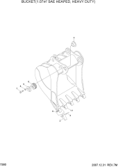 BUCKET(1.07M3 SAE HEAPED, HEAVY DUTY)